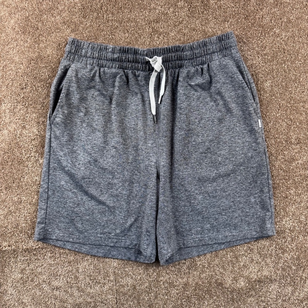 Feat BlanketBlend Men's Shorts Heather Gray Elastic Waist Drawstring Size Large